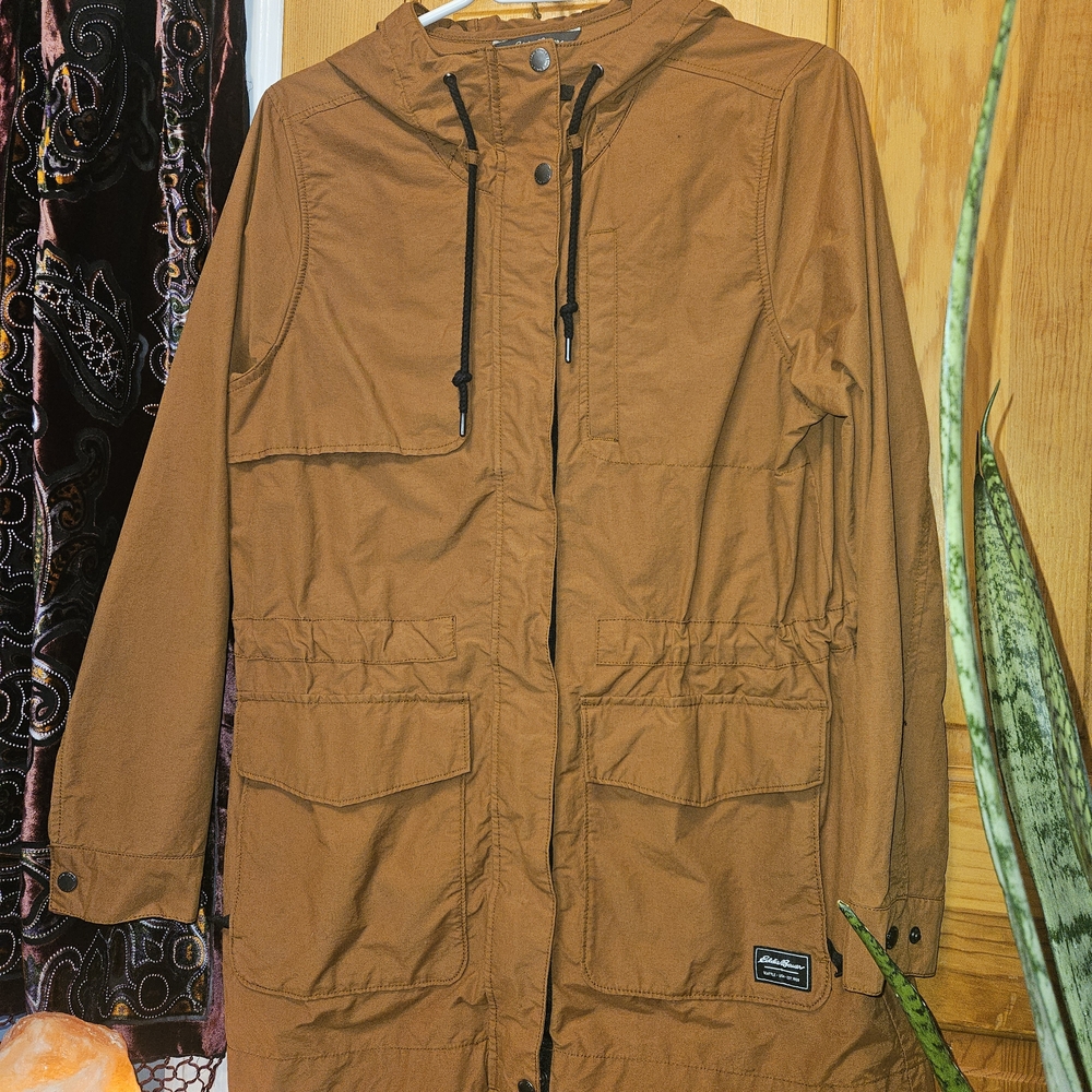 Eddie Bauer Brown Utility Jacket with Hood